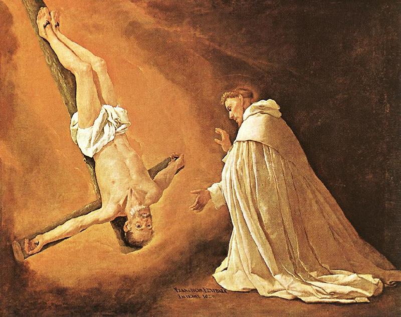 ZURBARAN  Francisco de The Apparition of Apostle St Peter to St Peter of Nolasco